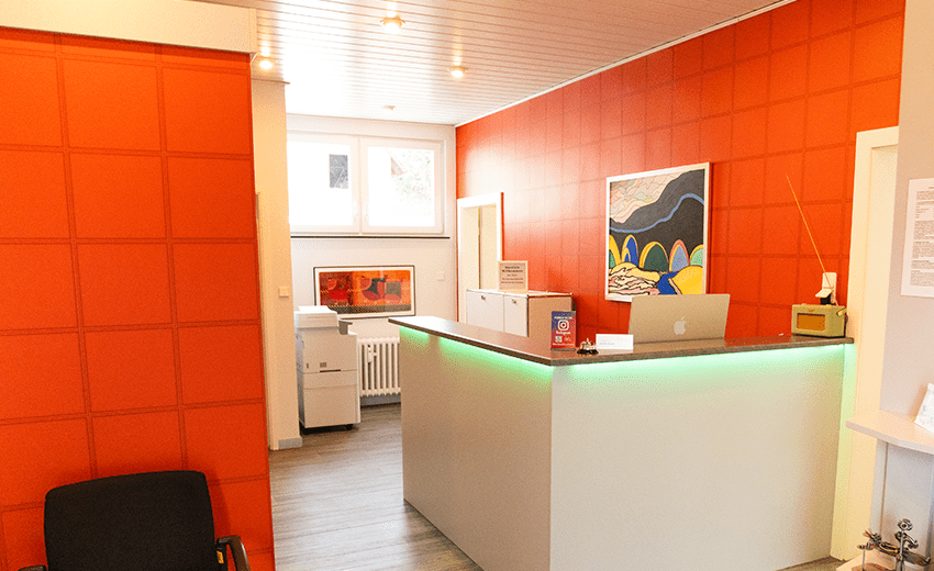 Empfangsbereich der Physiotherapiepraxis Baranowski-Schäfer in Korbach